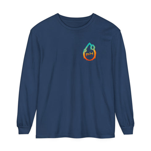 Dissolve The Ego (Back design) - Unisex Garment-dyed Long Sleeve T-Shirt